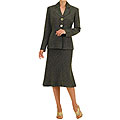 Audrey B Women's Plus Size Green Skirt Suit