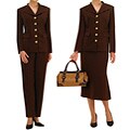 Audrey B Women's Plus Size 3-piece Skirt/ Pant Suit