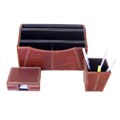 Handcrafted 3-piece Desk Organizer (India)