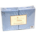 Tadpoles Flannel Organic Fitted Sheets in Blue (Set of 2)