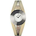 Pulsar Women's Silver Dial Beige Leather Watch