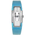 Pulsar Women's White Dial Aquamarine Leather Watch