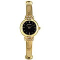 Pulsar Women's Black Dial Stainless Steel Goldtone Watch