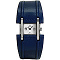 Pulsar Women's White Dial Blue Leather Strap Watch