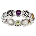 Meredith Leigh Sterling Silver Multi-colored Gemstone Ring (Size 7)