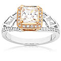 Palladium and 14k Gold 1 1/2ct TDW Certified Diamond Ring (I, VVS2) (Size 6.5)