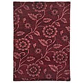 Handmade Wool Opulence Wine Rug (5' x 8')