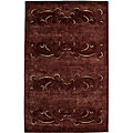 Handmade Wool Opulence Purple Rug (5' x 8')