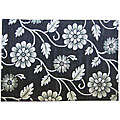 Handmade Wool Opulence Black Rug (8' x 11')