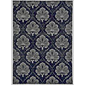 Hand-tufted Blue and Silver Wool Rug (8' x 11')