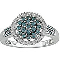 10k Gold 1/2ct TDW Blue and White Diamond Ring (H-I, I1-I2)