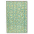 Hand-tufted Baroque Aqua Wool Rug (5' x 8')