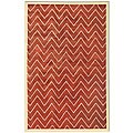 Hand-tufted Tangerine Wool Rug (3'6 x 5'6)