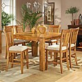 Americana Light Oak 7-piece Pub Table Set