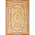 Hand-knotted Cream Wool Rug (6' x 9')