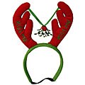 'Kiss Me' Christmas Pet Antlers with Mistletoe
