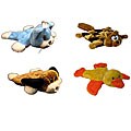 Plush Puppies Small Character Squeaker Mats (Set of 4)