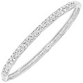 Silvertone Crystal Bangle