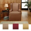 Coco Faux Silk Tailored Wrap Wing Chair Slipcover