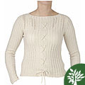 Organic Laced Boatneck Top (Peru)
