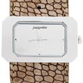 Just Sweet by Jennifer Lopez Women's Silvertone Tan Strap Watch