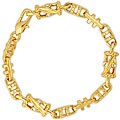 14k Yellow Gold Overlay Rhinestone Web Necklace