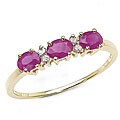 10k Gold Ruby and Diamond Ring