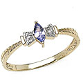 10k Gold Tanzanite Diamond Ring