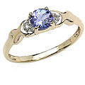 10k Gold Tanzanite Diamond Ring