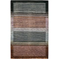 Hand-knotted Abstract Wool Rug (5' x 7'6)