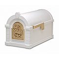 Gaines Keystone White Mailbox