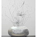 Silver Leaf Vase with Sparkle Silver Ting