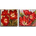Liv Carson 'Flamenco Reds, Tango Tangerines' 2-piece Art Set