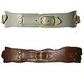 Linea Pelle Women's Grey Braided Belt