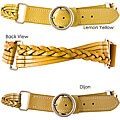 Linea Pelle Women's Sliced and Braided Belt