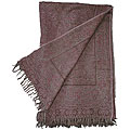 Jaquard Wool Taupe and Rose Pink Jamawar Shawl (India)