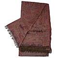 Wool Fall Colors Jaquard Jamawar Shawl (India)