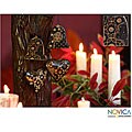 Set of 4 Wood 'Royal Java' Batik Ornaments (Indonesia)