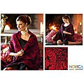 Reversible 'Impassioned Contrasts' Alpaca Wool Shawl (Peru)