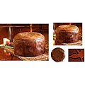 Leather Tooled 'Nazca Legacy' Ottoman (Peru)