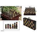 Wood 'Ancient Cultures' Batik Chess Set (Indonesia)