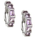 Sterling Silver Rose DeFrance Amethyst Earrings