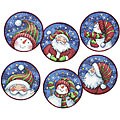 'Santa and Snowman' Ornaments Counted Cross Stitch Kit (Set of 6)