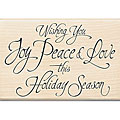 Inkadinkado 'Wishing You Joy' Rubber Stamp with Wood Handle