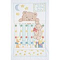 Stamped White Quilt Crib Top
