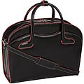 McKlein Black Barrington Italian Leather Laptop Briefcase
