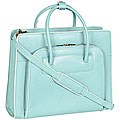McKlein Blue Lake Forest Italian Leather Laptop Briefcase