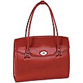 McKlein Red Geneva Italian Leather Laptop Case