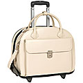 McKlein Sand Glen Ellyn Leather Detachable-Wheeled Laptop Case
