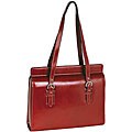 McKlein Red Deerfield Italian Leather Laptop Case